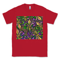 Red mardi gras fleur de lis Classic Tee - RanaPortraitStore