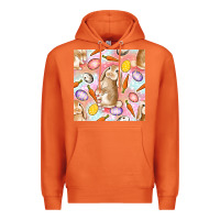 Carrot Happy Easter Bunny Seamless Pattern Premium Hoodie - BundleAndBundleShop