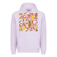 Lilac Happy Easter Bunny Seamless Pattern Premium Hoodie - BundleAndBundleShop