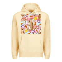 Pina Colada Happy Easter Bunny Seamless Pattern Premium Hoodie - BundleAndBundleShop