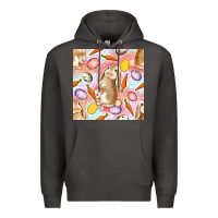 Smoke Happy Easter Bunny Seamless Pattern Premium Hoodie - BundleAndBundleShop