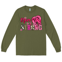 Army Green Brave and strong Cancer Awareness Long Sleeve Tee - HowdyJamesFarm