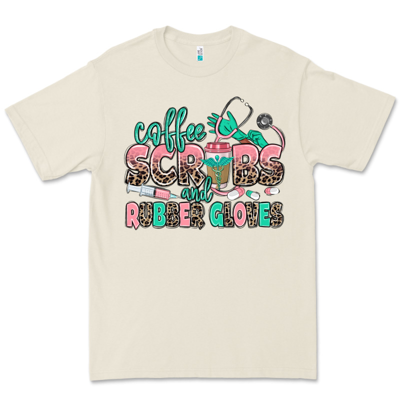 Coffee Scrubs And Rubber Gloves Premium Tee by MaliasSmallBusiness | Teevron