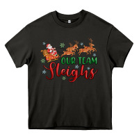 Asphalt our team sleigh Heavy Core Tee - MaliasSmallBusiness