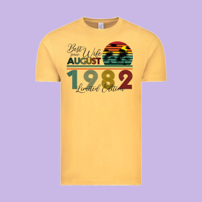 Best Wife Since August 1982 Limited Edition Vintage Tee Designed By Bettercallsaul