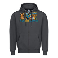 Smoke Peace Love Hannukah Zipper Hoodie - BundleAndBundleShop