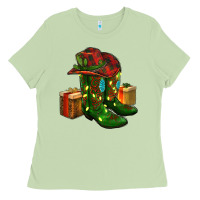 Matcha cowboy hat with boots christmas Ladies Tee - RanaPortraitStore