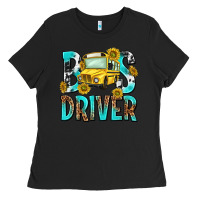 Black bus driver Ladies Tee - NancyCooperArtShop