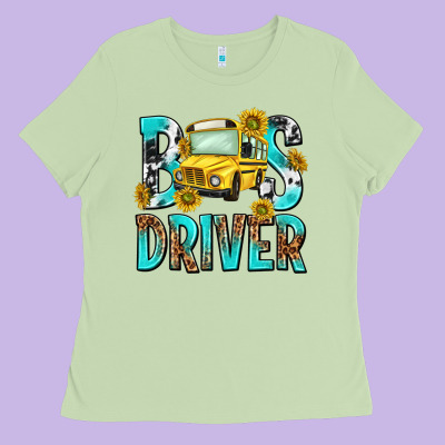 Bus Driver Ladies Tee Designed By Nancycooperartshop