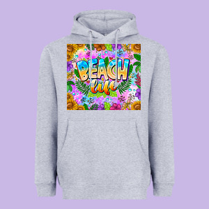 Beach Life Heavyweight Hoodie Designed By Cowhidedigitalart