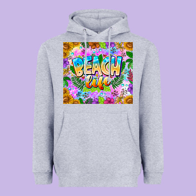 Beach Life Heavyweight Hoodie Designed By Cowhidedigitalart