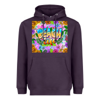 Plum Beach Life Heavyweight Hoodie - CowhideDigitalArt