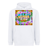 White Beach Life Heavyweight Hoodie - CowhideDigitalArt