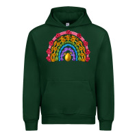 Forest Green easter and spring with flowers carrots butterfly and sunflower rainbow Urban Hoodie - Artiststas