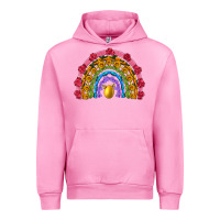 Fuchsia Pink easter and spring with flowers carrots butterfly and sunflower rainbow Urban Hoodie - Artiststas