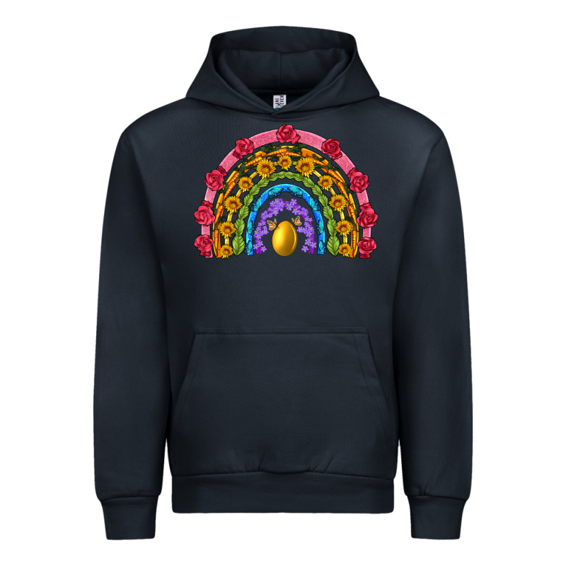 Easter And Spring With Flowers Carrots Butterfly And Sunflower Rainbow Urban Hoodie by Artiststas | Teevron