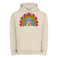 Pigment French Oak easter and spring with flowers carrots butterfly and sunflower rainbow Urban Hoodie - Artiststas