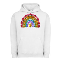 Pigment Lunar Rock easter and spring with flowers carrots butterfly and sunflower rainbow Urban Hoodie - Artiststas