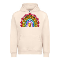 Sandshell easter and spring with flowers carrots butterfly and sunflower rainbow Urban Hoodie - Artiststas