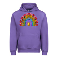 Tulip easter and spring with flowers carrots butterfly and sunflower rainbow Urban Hoodie - Artiststas