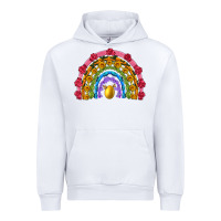 White easter and spring with flowers carrots butterfly and sunflower rainbow Urban Hoodie - Artiststas
