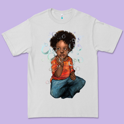 Afro Black Boy Premium Tee Designed By Nancycooperartshop