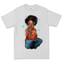 Dove Grey afro black boy Premium Tee - NancyCooperArtShop