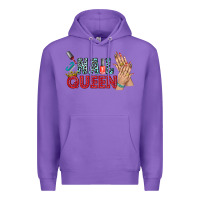 Purple nail queen bbs Premium Hoodie - BundleAndBundleShop