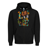 Black Western Love with Gun Zipper Hoodie - BundleAndBundleShop