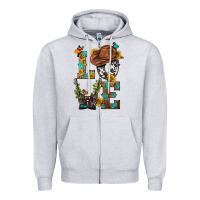 Heather Grey Western Love with Gun Zipper Hoodie - BundleAndBundleShop