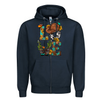 Navy Western Love with Gun Zipper Hoodie - BundleAndBundleShop