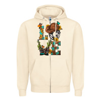 Sandshell Western Love with Gun Zipper Hoodie - BundleAndBundleShop