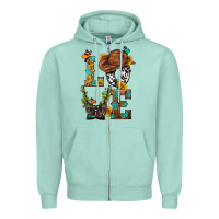 Seafoam Western Love with Gun Zipper Hoodie - BundleAndBundleShop