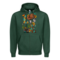 Sports Green Western Love with Gun Zipper Hoodie - BundleAndBundleShop