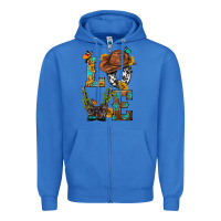 True Royal Western Love with Gun Zipper Hoodie - BundleAndBundleShop