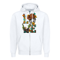White Western Love with Gun Zipper Hoodie - BundleAndBundleShop