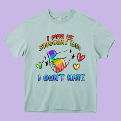 I May Be Straight Pride Day Heavy Core Tee Designed By Maliassmallbusiness
