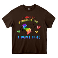 Chocolate Brown i may be straight pride day Heavy Core Tee - MaliasSmallBusiness