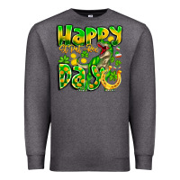 Charcoal Heather Happy St Patricks Rex Day Premium Sweatshirt - CowhideDigitalArt