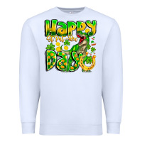 White Happy St Patricks Rex Day Premium Sweatshirt - CowhideDigitalArt