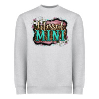 Heather Grey blessed mini Heavyweight Sweatshirt - OliviaCreatesArt