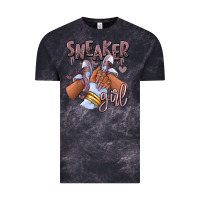 Cloud Black sky j mauve sneaker girl afro woman Vintage Tee - RanaPortraitStore