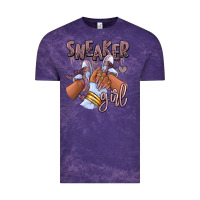 Cloud Purple sky j mauve sneaker girl afro woman Vintage Tee - RanaPortraitStore