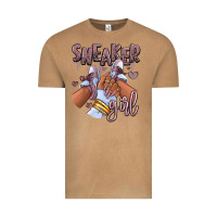 Vintage Camel sky j mauve sneaker girl afro woman Vintage Tee - RanaPortraitStore