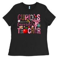 Black cupids favorite teacher Ladies Tee - NancyCooperArtShop