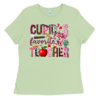Matcha cupids favorite teacher Ladies Tee - NancyCooperArtShop