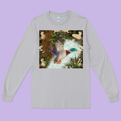 Duck Hunting Long Sleeve Tee Designed By Tumblerdesignbyshophia