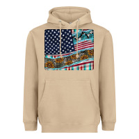 Mushroom American Flag Mouse Pad Heavyweight Hoodie - CowhideDigitalArt