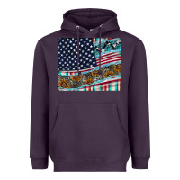 Plum American Flag Mouse Pad Heavyweight Hoodie - CowhideDigitalArt