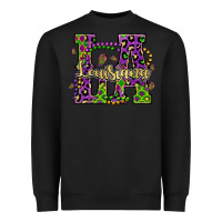 Black louisiana mardi gras Heavyweight Sweatshirt - OliviaCreatesArt